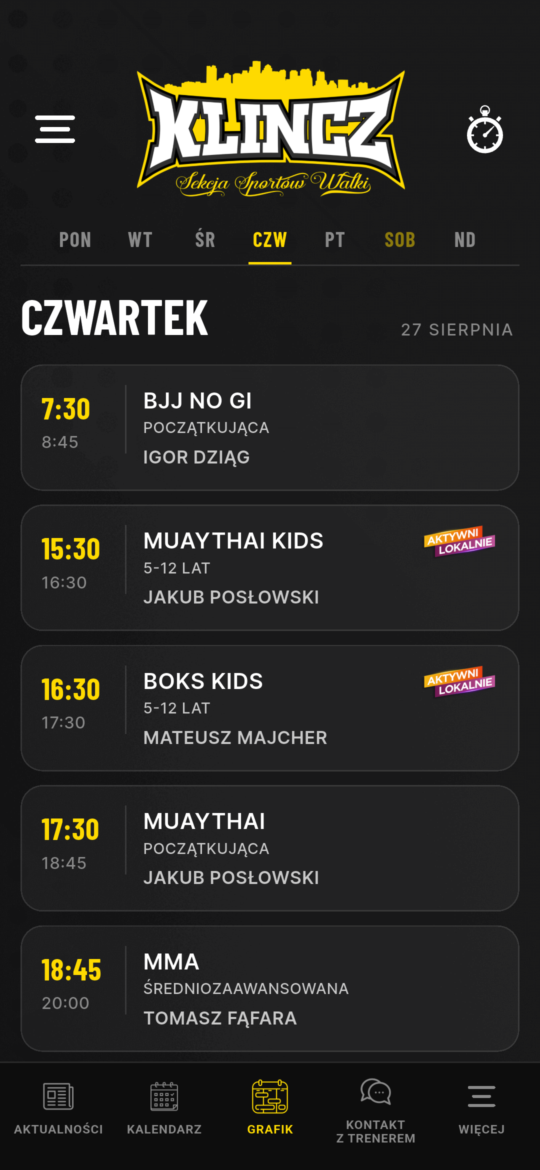 Aplikacja Klincz